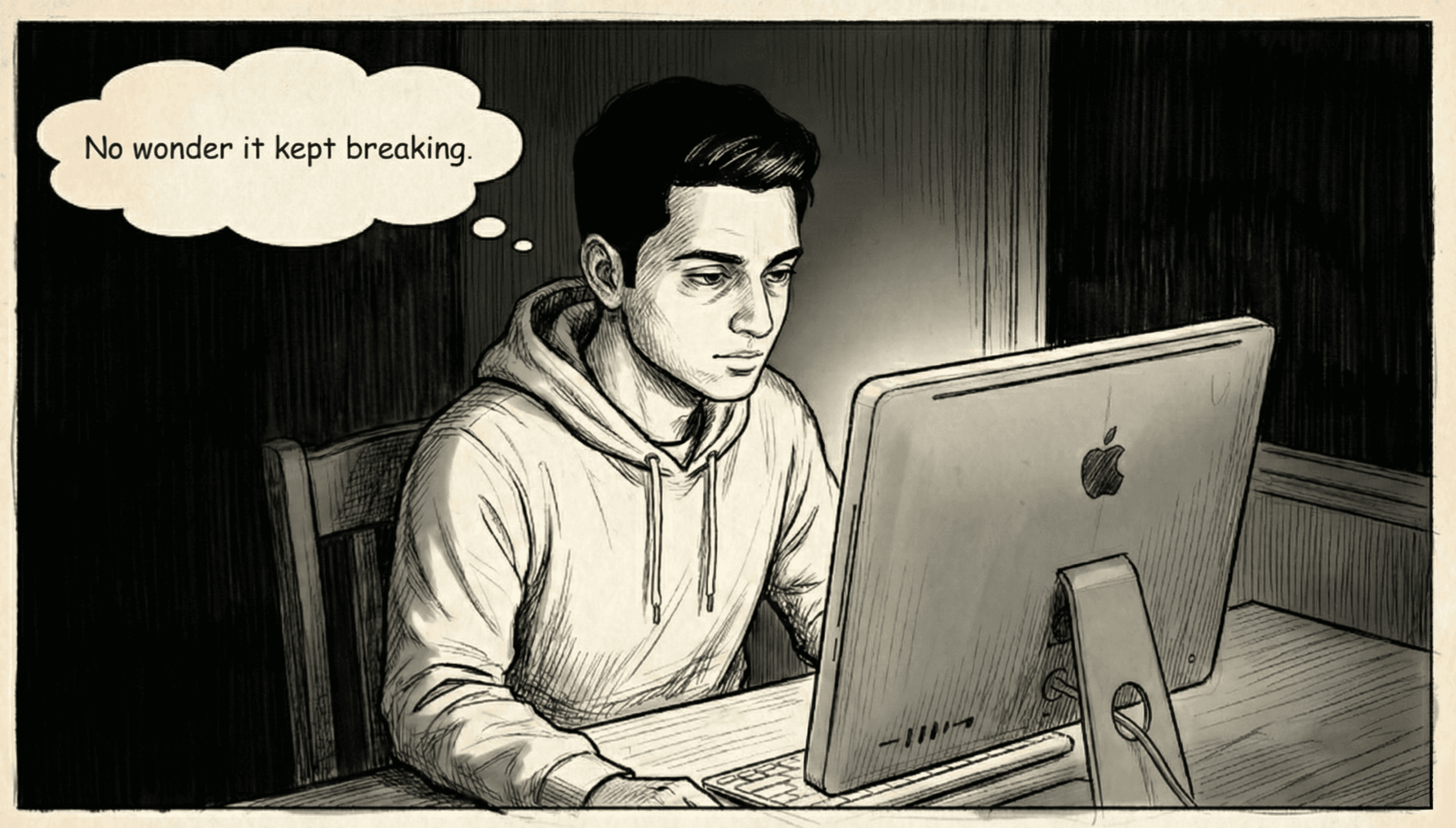 Manga panel for Beginning